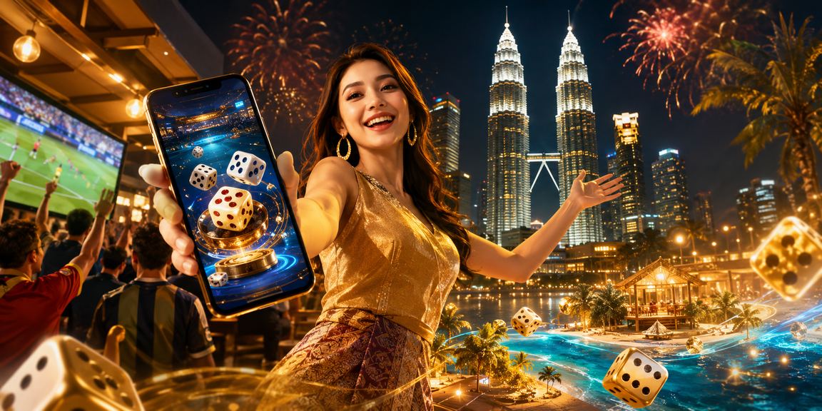 Permainan dadu dalam talian bergaya tempatan Kuala Lumpur dengan deposit MYR